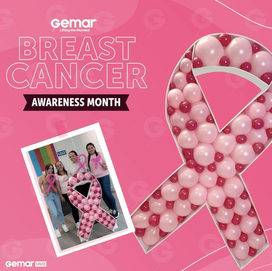Breast Cancer Awareness Month With Gemar Balloons